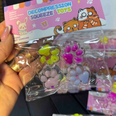 Табо Лапка Котика Squishy Сквиши набор 4 шт маленькие прозрачные